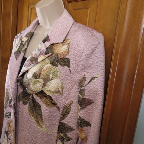 VTG Neiman Marcus Women's Lt Rose Silk/Cotton Blazer Lined Size Large - Picture 4 of 11